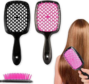 Set di borsette per capelli antistatiche - 2 pezzi - Manico ergonomico - Leggero - Cura della pelle del capo - Borsetta anti-arriccio