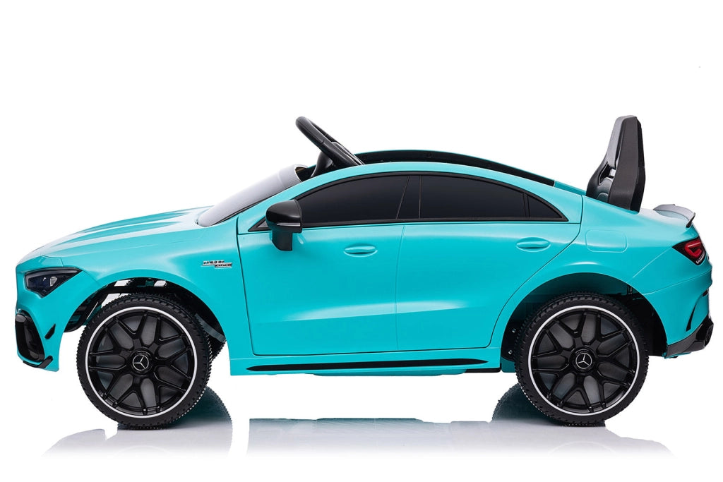 Macchina Elettrica per Bambini 12V con Licenza Mercedes CLA45 AMG Turchese