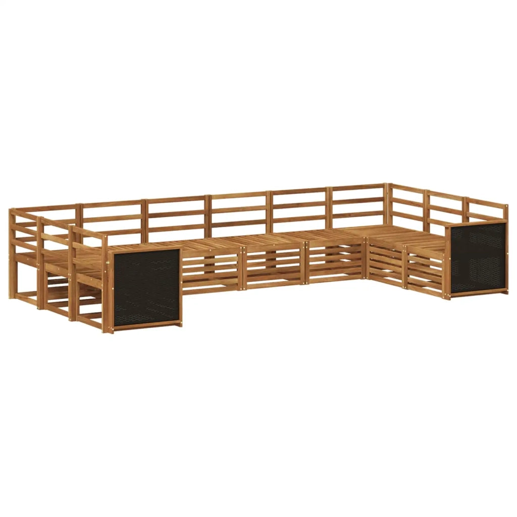 Set di divani da esterno 7 pz Naturale Legno di Acacia Massello 3384880