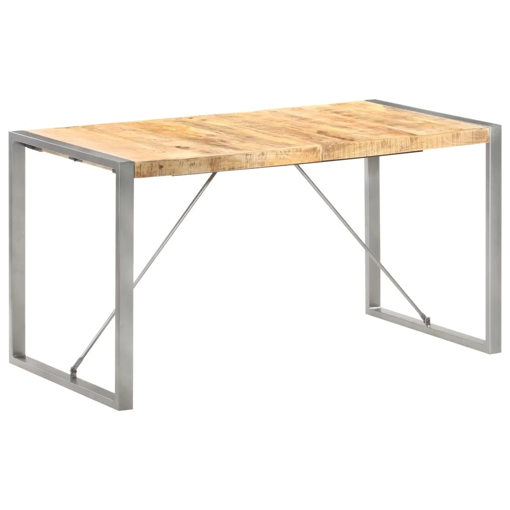 Tavolo da Pranzo 140x70x75 cm in Legno Massello di Mango Grezzo 321562
