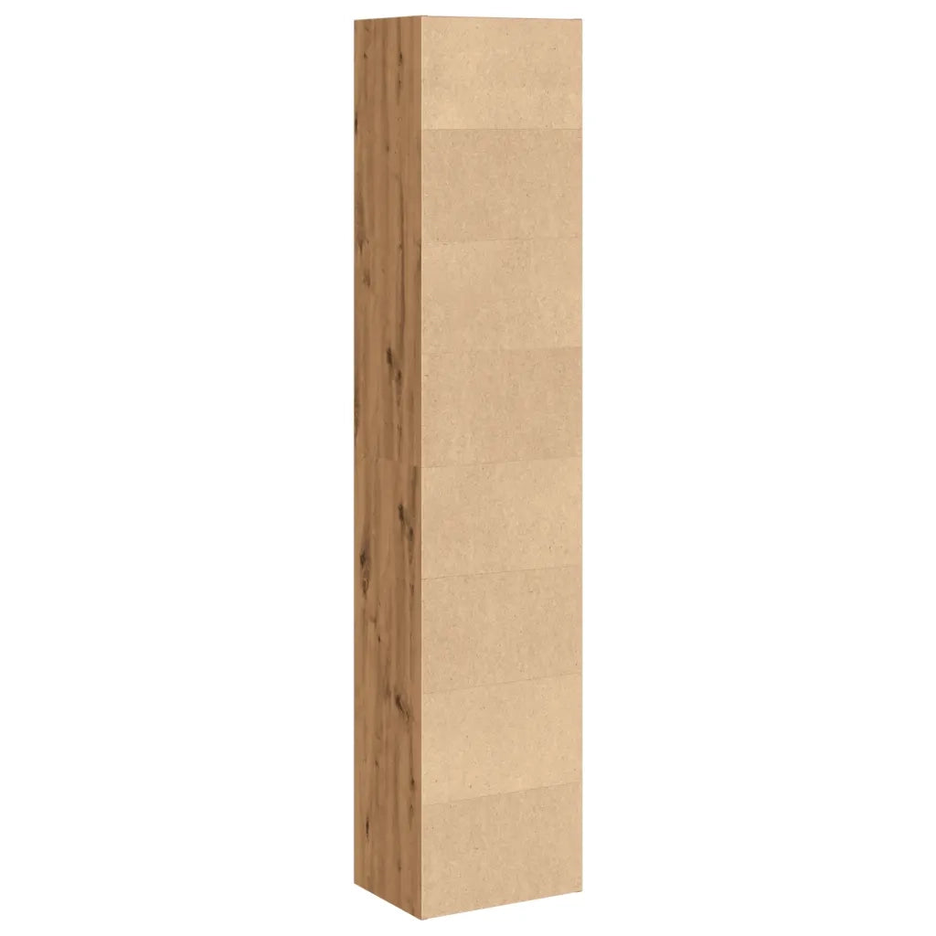 Libreria-Scaffale per Libri-Mobile di Stoccaggio Rovere Artigianale 40x30x189 cm in Legno Multistrato