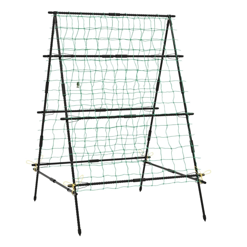 Traliccio da giardino 130 x 105 x 151 cm supporto per piante rampicanti design elegante finitura opaca metallo nero 20_0014527
