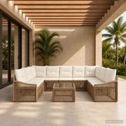 Set Divano da Giardino 10 pcs Beige polyrattan 3436113