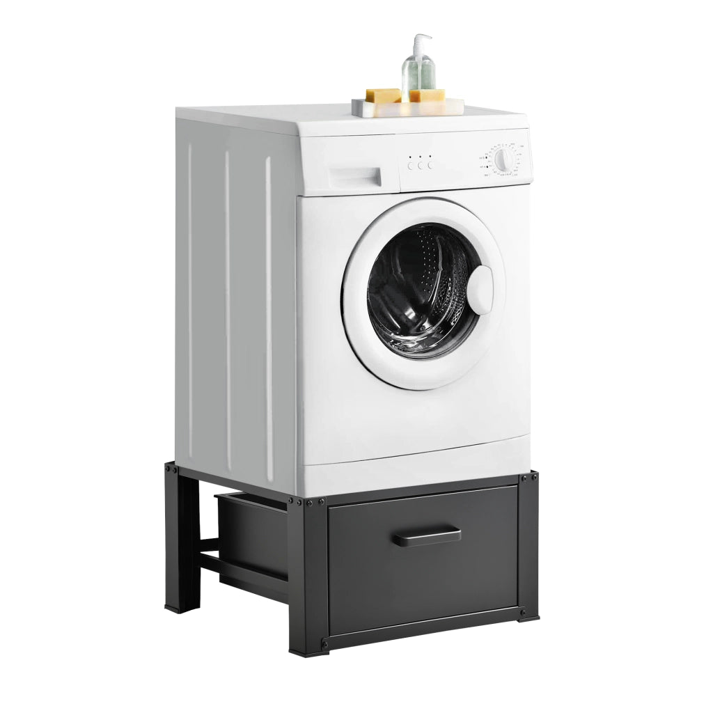 Base Supporto Comfortixx per Lavatrice e Asciugatrice con Cassetto 63x54x31 cm Carico max. 150 kg - Nero [en.casa]