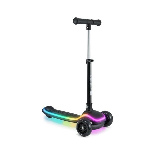 Monopattino bimbi kinderkraft krrake00blk0000 racket 3 ruote con luci