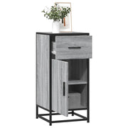 Credenza Grigio Sonoma 35,5x35x76 cm in Truciolato e Metallo 848962
