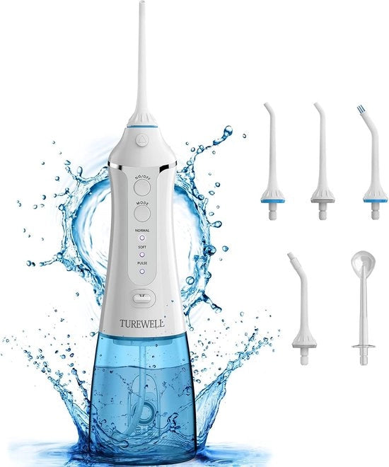 Tandflosser elettrico con 3 modalità e 6 getti - caricabile via USB e impermeabile