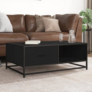 vidaXL Tavolino Salotto Nero 90x57x35 cm in Truciolato e Metallo