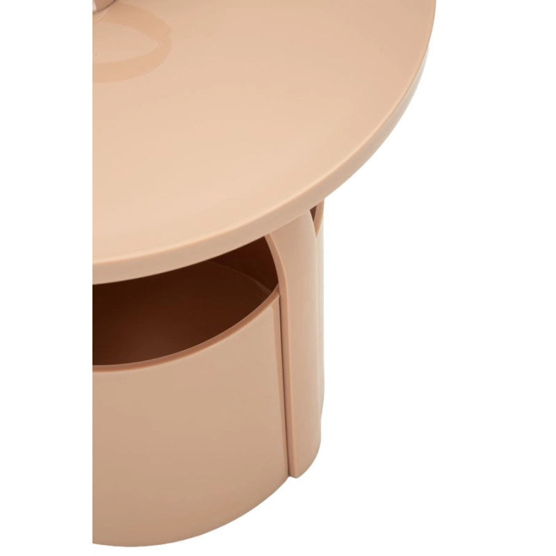 Tavolinetto Porta Giornali Iris Rosa cm ø 44x43