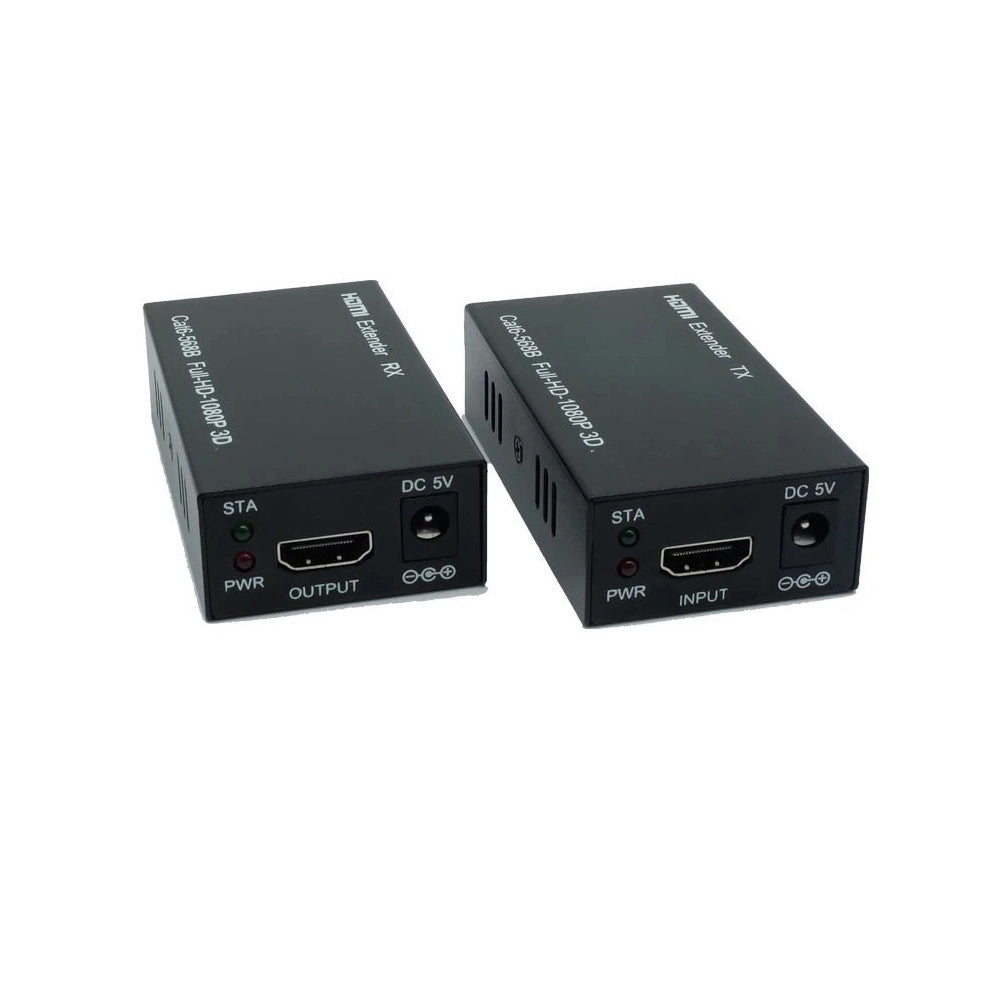 Trade Shop - Hdmi Extender Ethernet Cavo Di Rete Lan Over Cat6 60 Metri Hdmi 3d Fullhd 1080p -