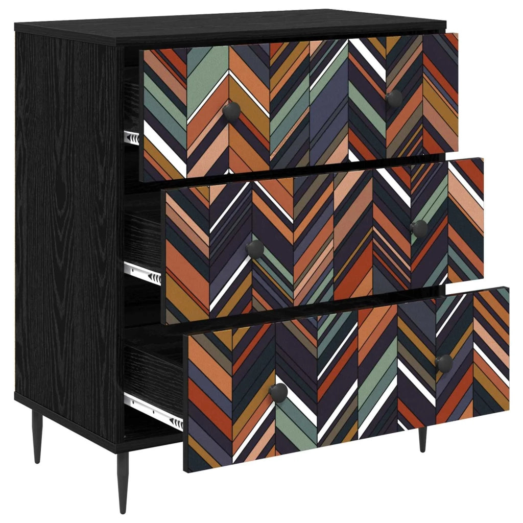 Cassettiera OMMEN Stampa geometrica 66 x 36,5 x 76 cm 8007379