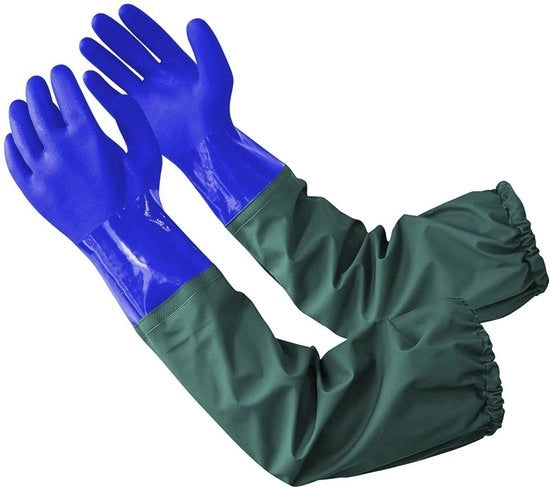 Manopole impermeabili per l'aspirazione dei tubi - 70 cm manopole riutilizzabili con braccio completo - Manopole protettive durature e allungabili - Superficie antiscivolo rinforzata - Adatte per giardinaggio, acquari, pesca e industria meccanica