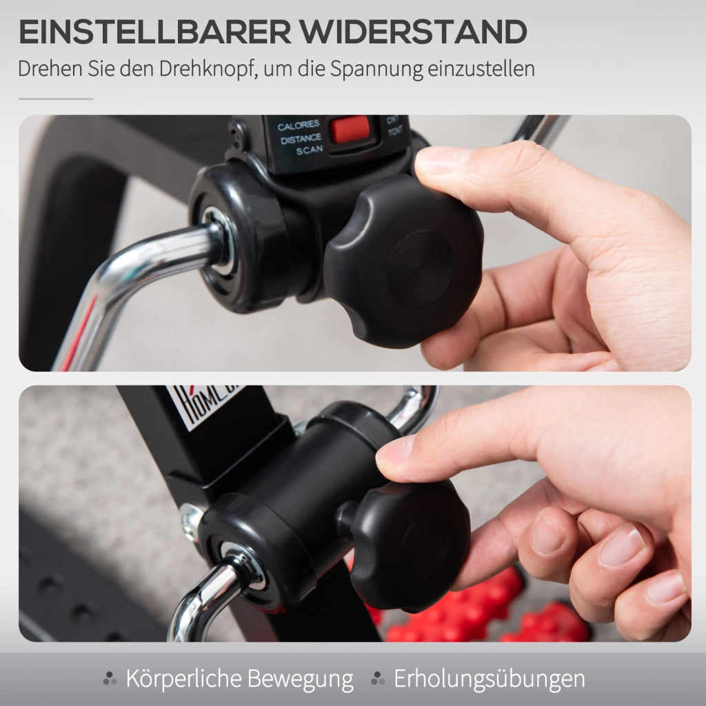 Pedaliera per Anziani Regolabile in Altezza e Lunghezza ¨C zephmum ¨C Mini Home Trainer con Display LCD e Cinghia di Fissaggio