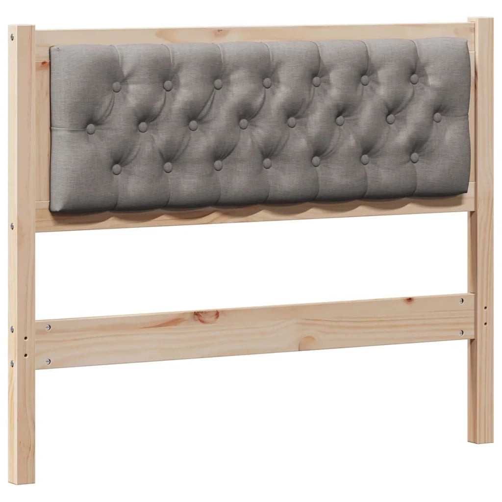 Testiera Altro-Testiera con Cuscini Marrone e taupe 100 cm Legno di pino massello