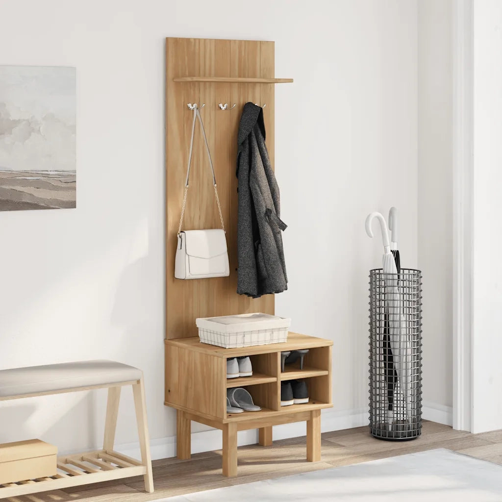 Mobile da Corridoio OTTA 50x40x160 cm in Legno Massello di Pino 4013463