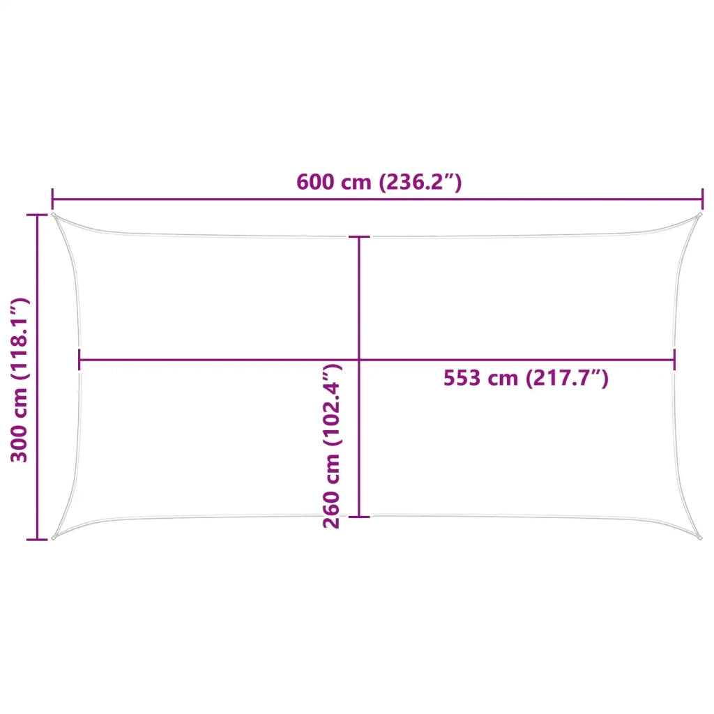 Vela da ombra solare Arancione e Marrone 6 x 3 m