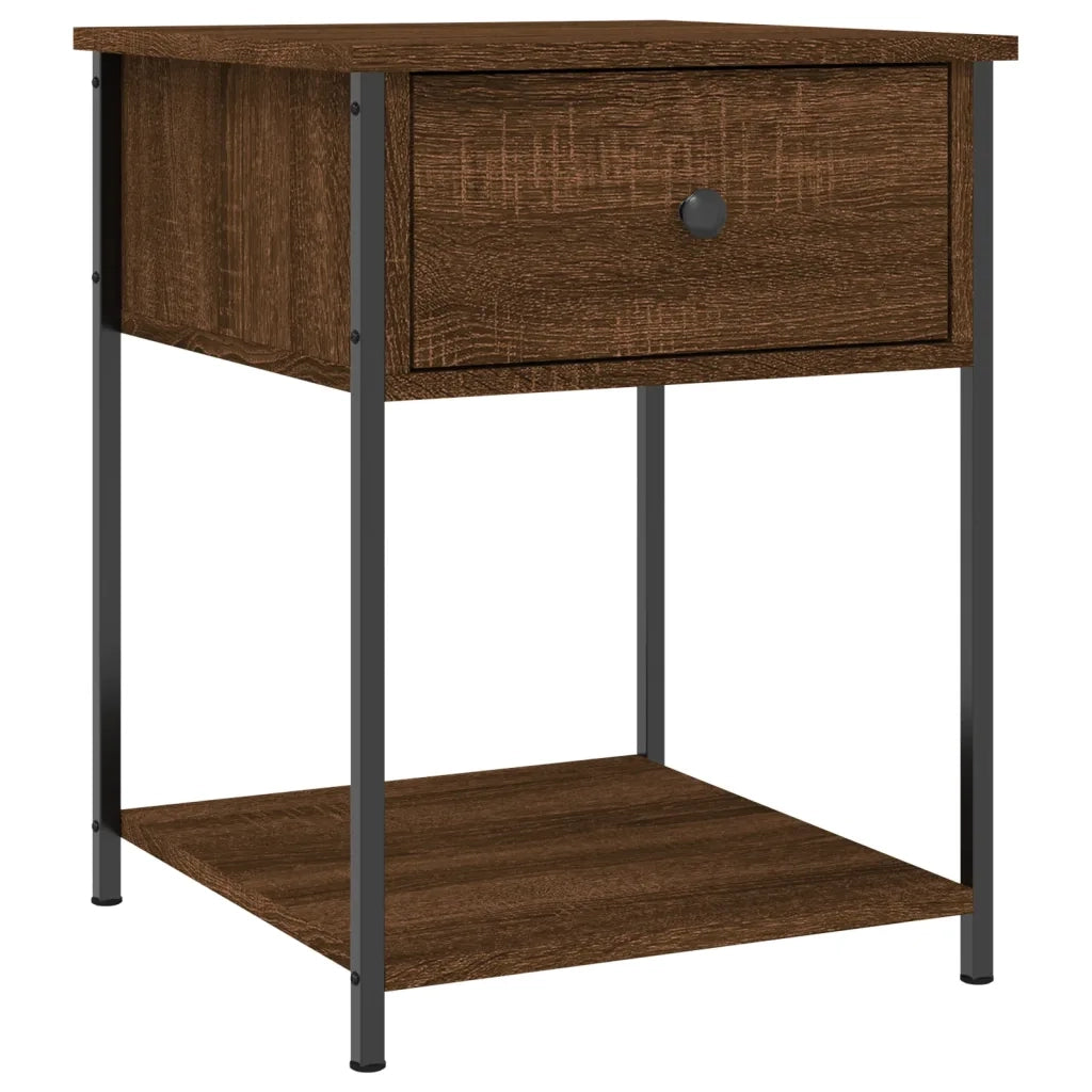 Comodini 2 pz Rovere Marrone 44x45x58 cm in Legno Multistrato 825852