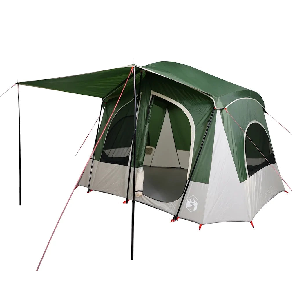 Tenda da Campeggio a Cabina per 5 Persone-Tenda per Escursionismo Verde Impermeabile