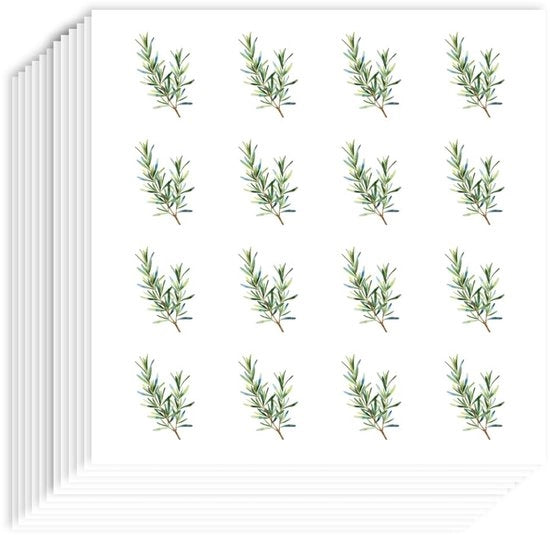 Stickers per Planner 192 pezzi - Stickers botanici - Foglia di Rosmarino - Stickers autoadesivi - Scrapbooking - Materiali PVC - Stickers decorativi