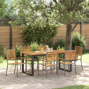 Set da Pranzo per Giardino 7 pcs Grigio 3365464