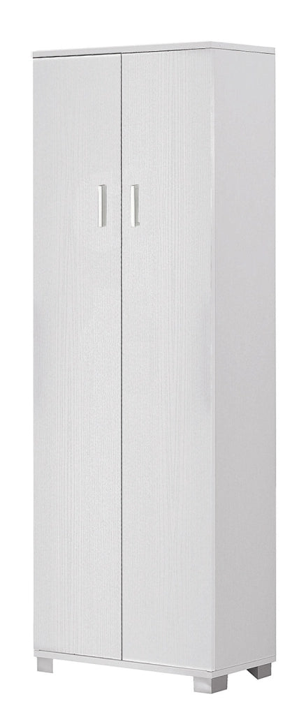 Armadio 2 Ante 62x178x34 cm Bianco Fiammato