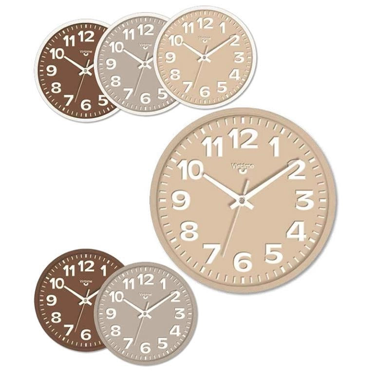 1 Pezzo Orologio da Parete in ABS Tondo Maxi 36 cm 2 Modelli 3 Colori