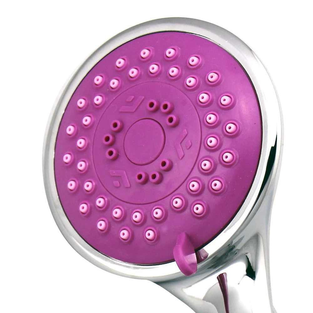 Doccetta 3 getti fucsia cromo - Serie Hippy