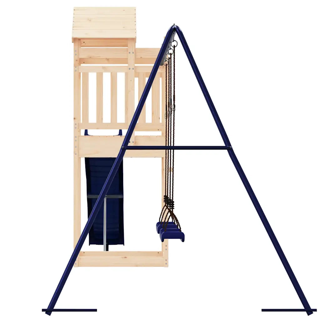 Set da Gioco da Esterno in Legno Massello di Pino
