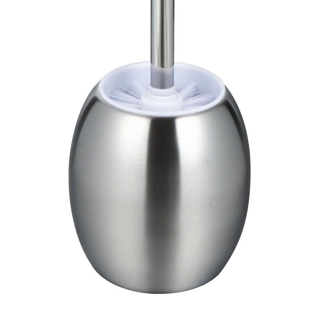 Porta scopino ovale in acciaio cromato