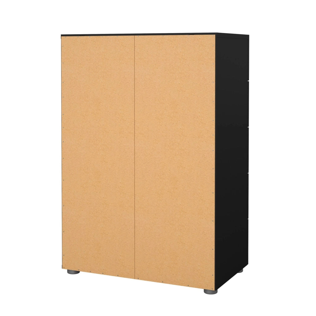 Cassettiera Alf, Settimino multiuso, Comò camera da letto, Mobile con cassetti, 70x40 h102 cm, Nero