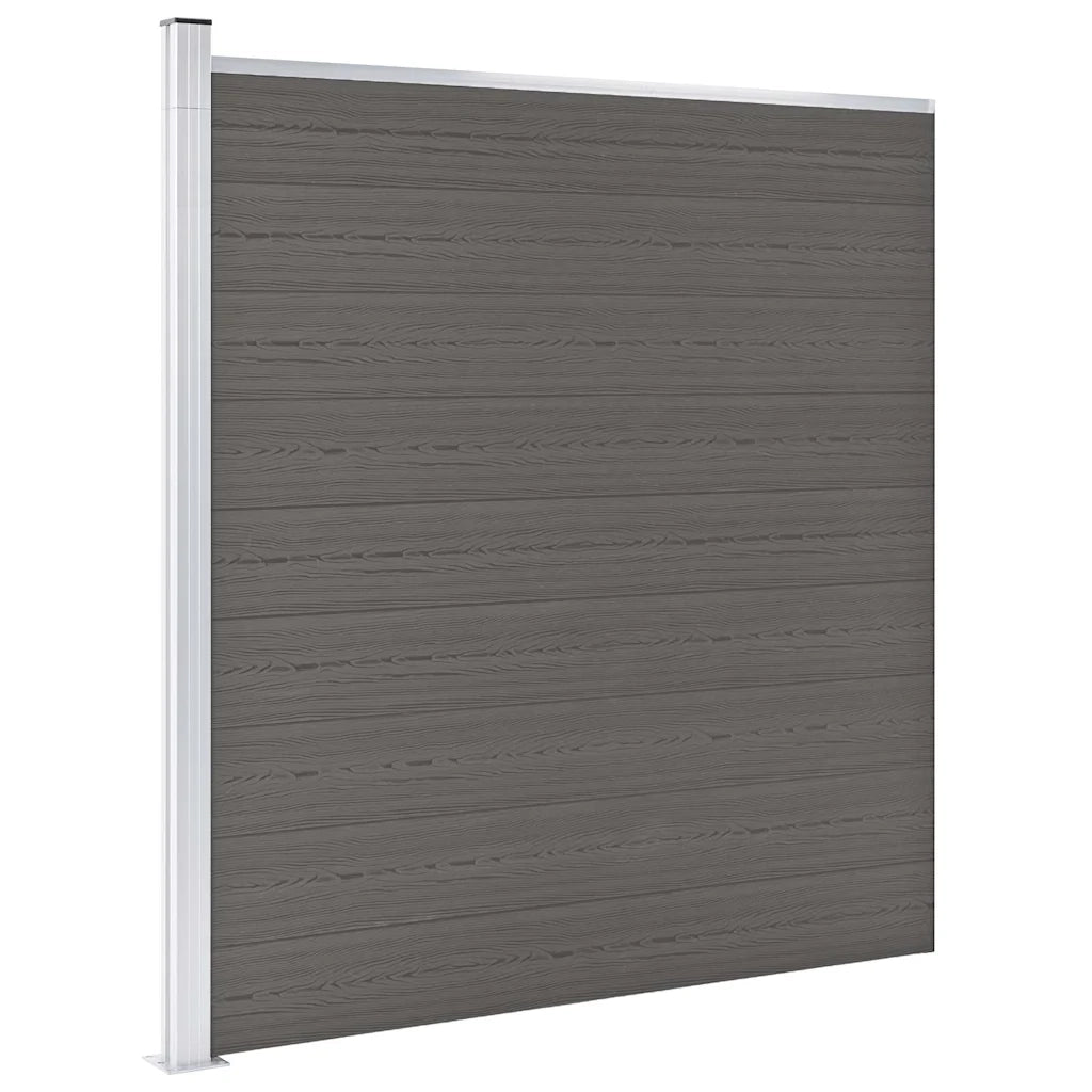 Pannello di Recinzione in WPC 175x186 cm Grigio 49069