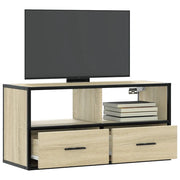vidaXL Mobile TV Rovere Sonoma 80x31x39,5 cm Legno Multistrato Metallo