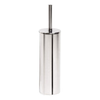 Porta Scopino Bagno WC da Terra in Acciaio Elegante One Duo Cromo