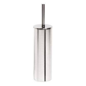 Porta Scopino Bagno WC da Terra in Acciaio Elegante One Duo Cromo