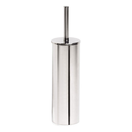 Porta Scopino Bagno WC da Terra in Acciaio Elegante One Duo Cromo