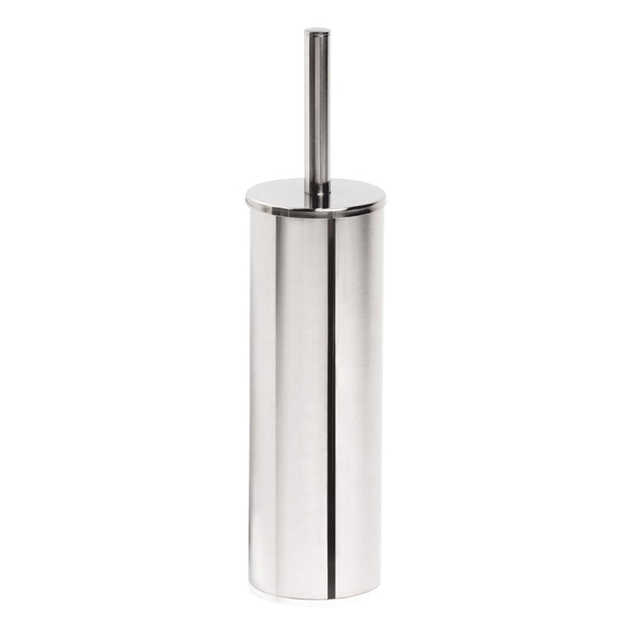 Porta Scopino Bagno WC da Terra in Acciaio Elegante One Duo Cromo