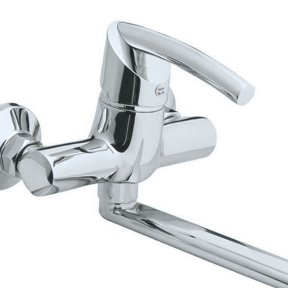 Miscelatore a parete per lavello cromato - Serie Fly