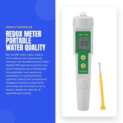 Misuratore di redox portatile - Metro di qualità dell'acqua - Compattabile e facile da utilizzare - Penna di test digitale - Adatto per acquari e sistemi di irrigazione