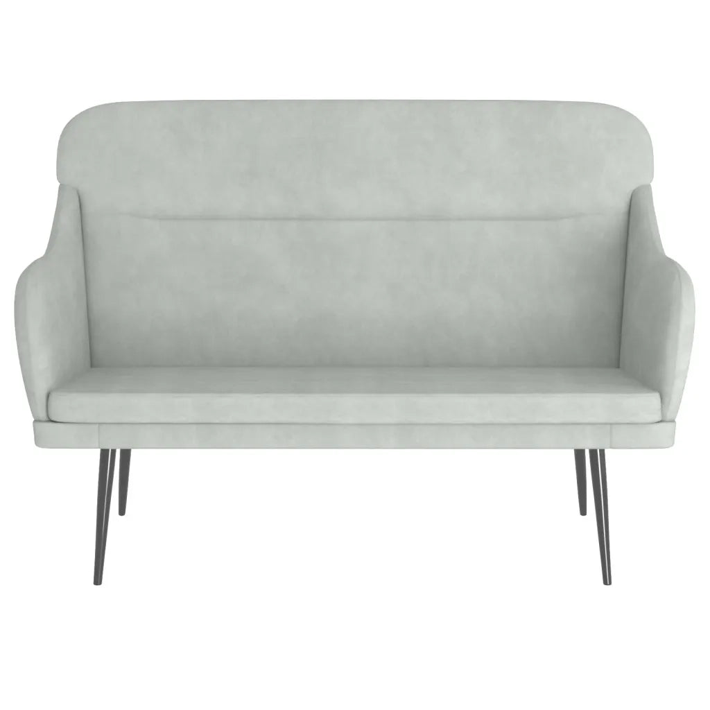 Panca Grigio Chiaro 110x76x80 cm in Velluto CFW3875430