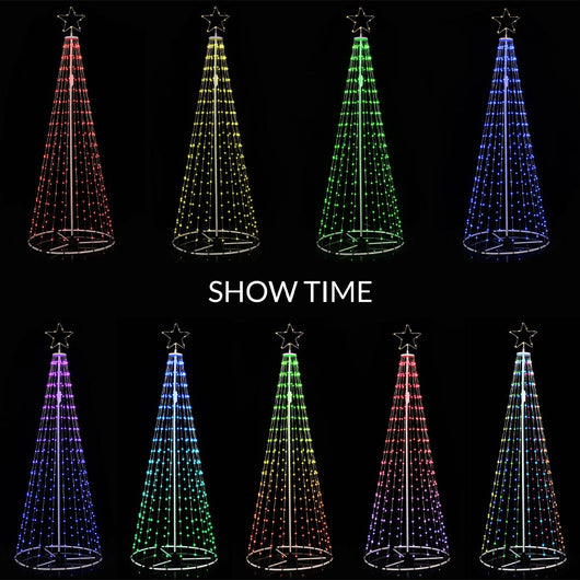Albero Natale Luminoso 224 cm con 324 LED RGB App Smart Control Luci per Esterno