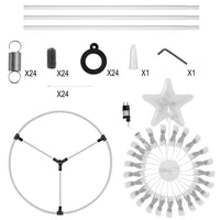 Albero Natale Luminoso Colore Bianco Freddo 753 LED 280cm Decorazione per Estern