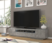 Mobile TV sospeso o a terra Led Incluso 200x42/36x37 Cm STAND AURA color Cemento