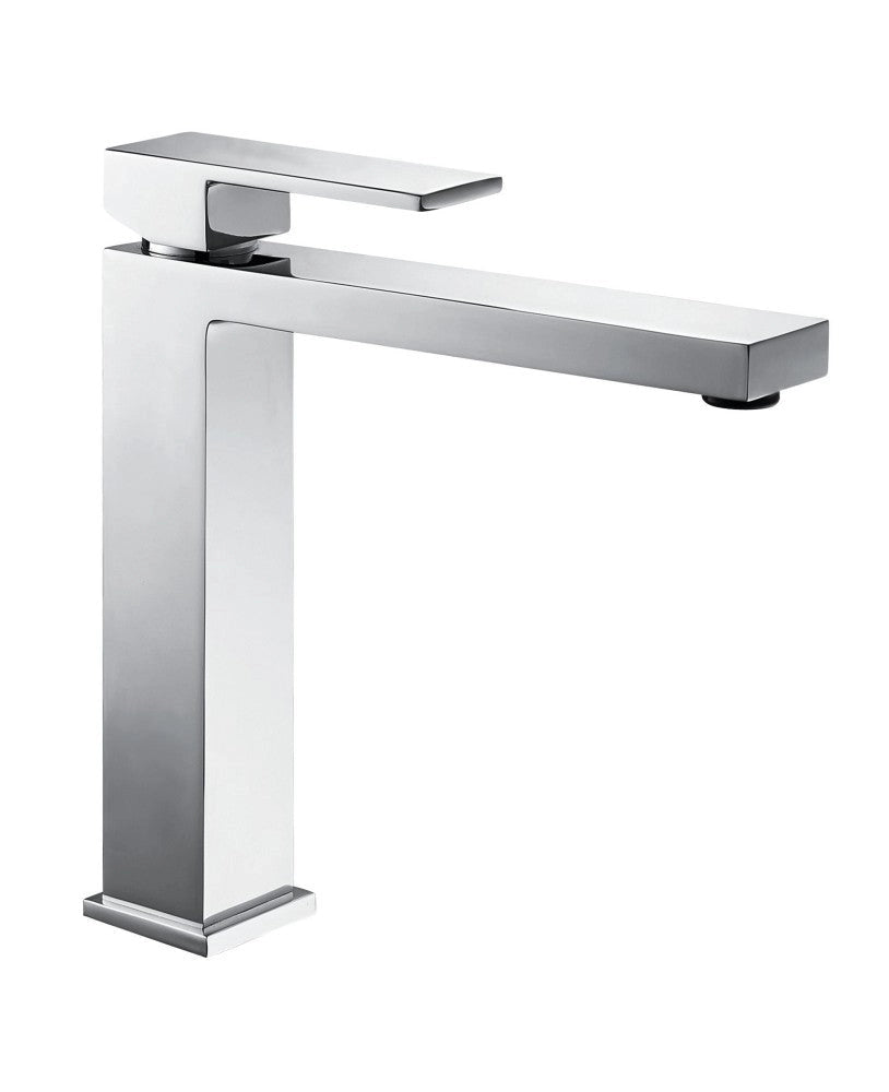 Miscelatore lavabo alto squadrato