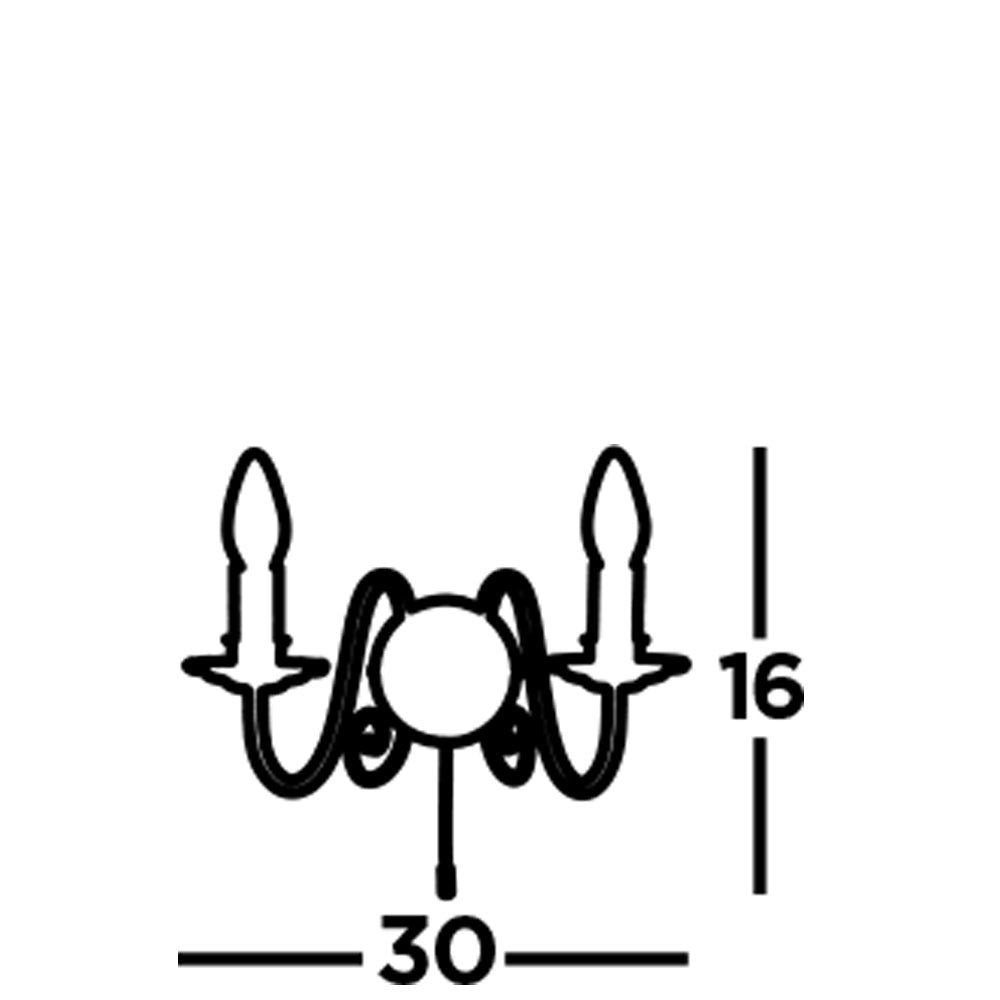 Applique Contemporanea Greythorne Acciaio Grigio 2 Luci E14