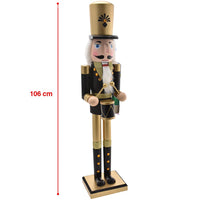 Soldato Schiaccianoci di Natale in Legno Altezza 106 cm Decorazioni Natalizie