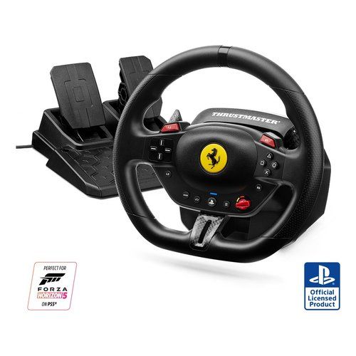 Volante e pedaliera simulatore guida thrustmaster 4160880 ferrari t98