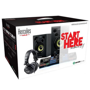 Hercules dj starter kit controller per dj mixer con controllo dvs (digital vinyl system) - 4780890