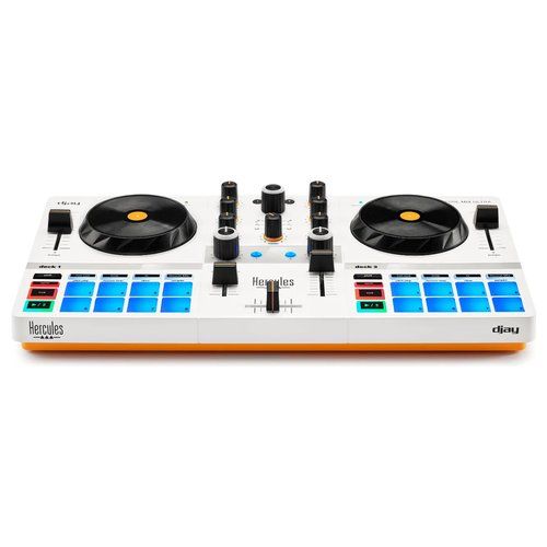 Controller disc jockey hercules djcontrol mix ultra white - 3362934746421