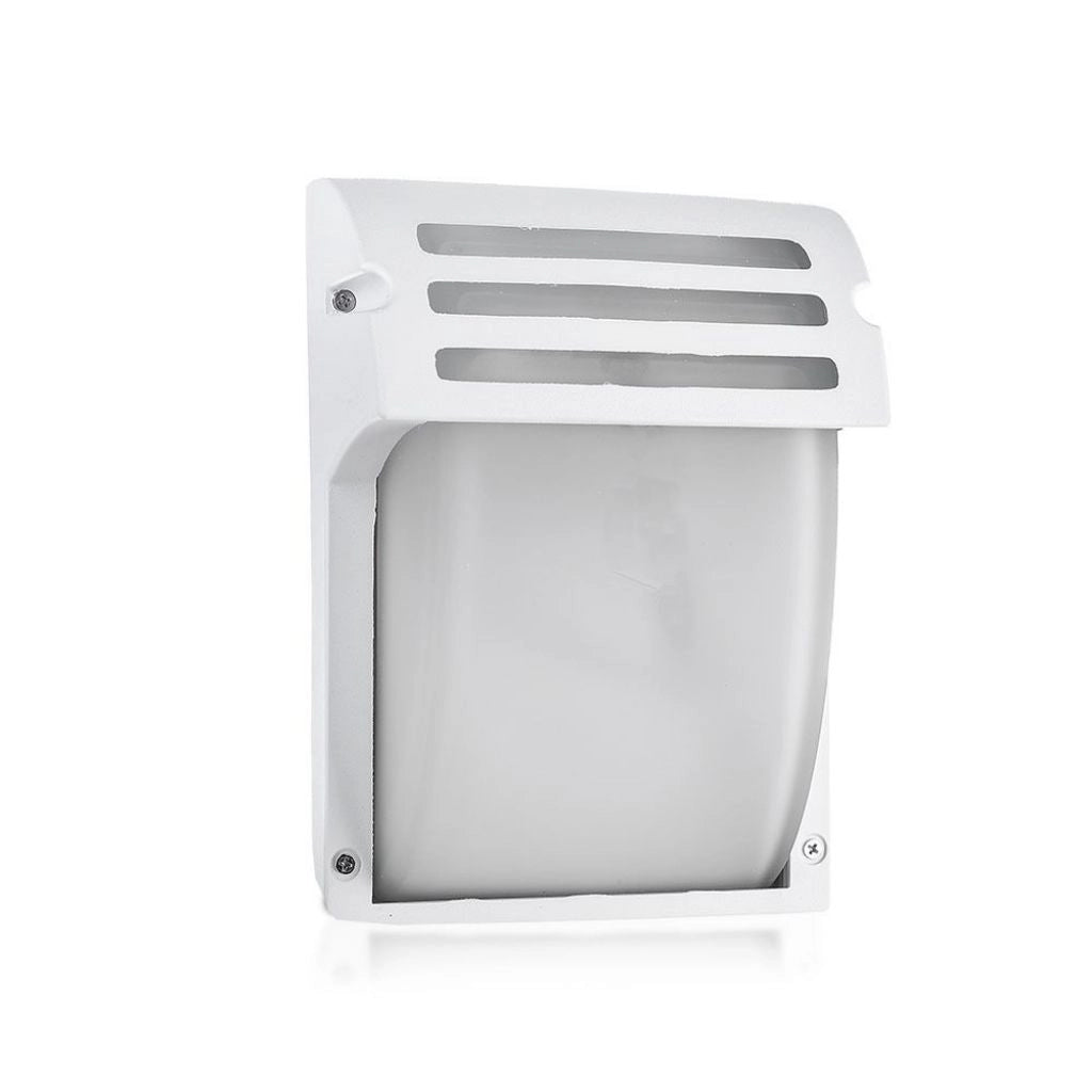 Lampada LED da Muro con Portalampada E27 (Max 60W) Colore Bianco Vetro Satinato IP44