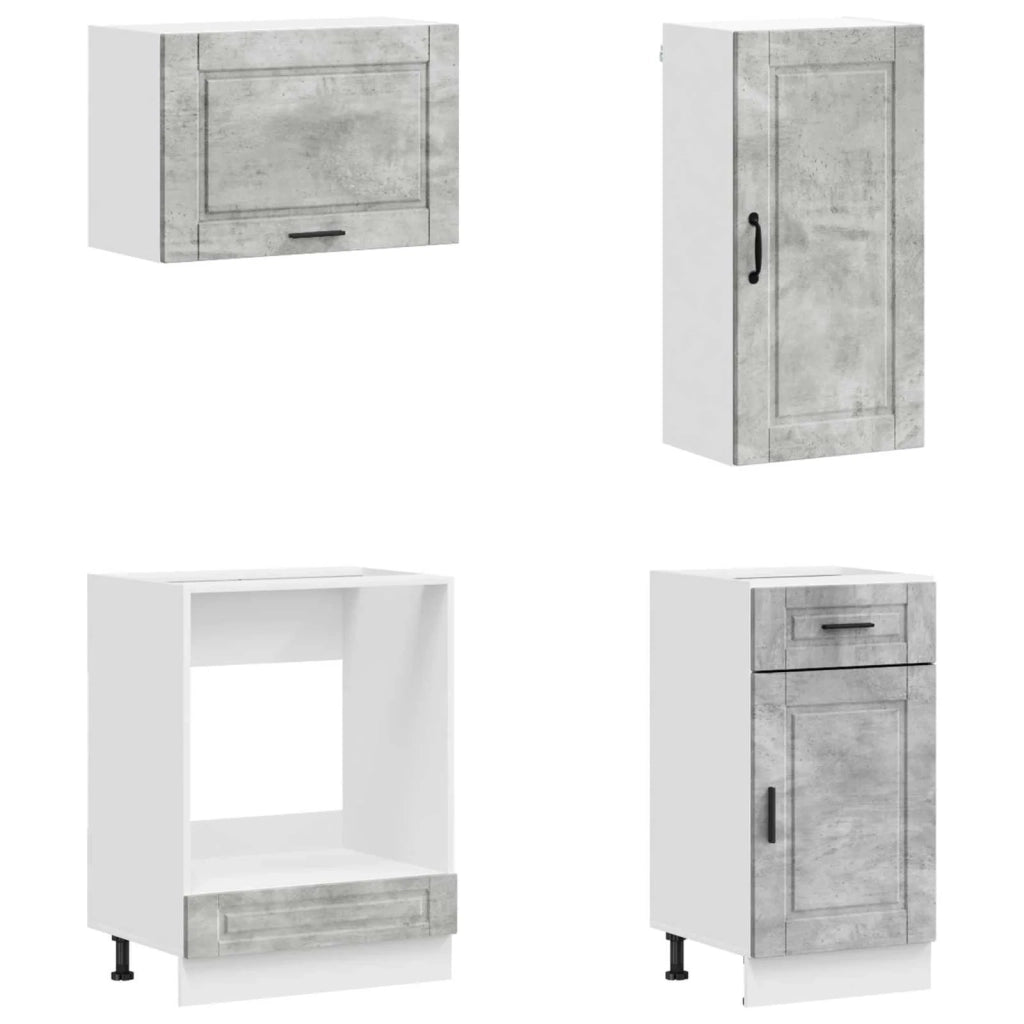Unità Cucina PORTO 8 pcs Grigio Cemento Legno ingegnerizzato 3438176